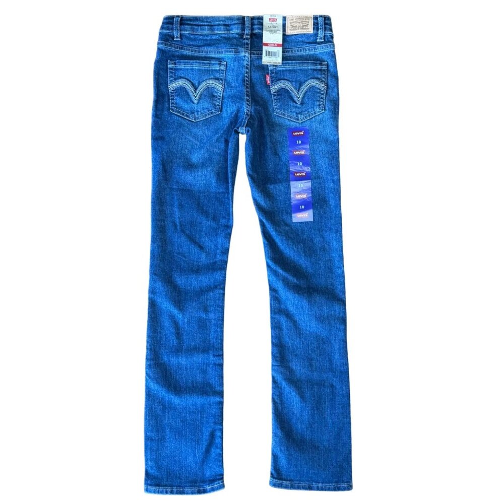 LEVIS 711 Skinny Jeans Girls 10 NWT Blue Denim Levi's Girl Jean NEW - Picture 2 of 9